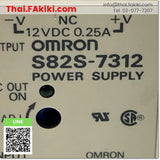 (D)Used*, S82S-7312  input:DC12-24V output:DC12V 0.25A, Switching Power Supply, แหล่งจ่ายไฟแบบสวิตชิ่ง, OMRON