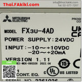 (A)Unused, FX3U-4AD 4ch, Analog Input Module, อนาลอคอินพุตโมดูล, MITSUBISHI