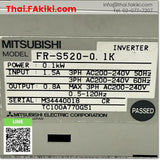 (D)Used*, FR-S520-0.1K 0.1kW, Inverter, อินเวอร์เตอร์, MITSUBISHI