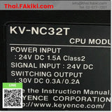 (D)Used*, KV-NC32T DC24V, PLC Main Module, พีแอลซียูนิตหลัก, KEYENCE