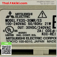 (D)Used*, FX3S-30MR/ES  AC100-240V, PLC Main Module, พีแอลซียูนิตหลัก, MITSUBISHI