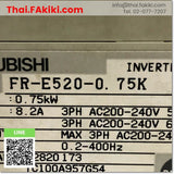 (D)Used*, FR-E520-0.75K AC200V, Inverter, อินเวอร์เตอร์, MITSUBISHI
