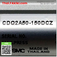 (C)Used, CDQ2A50-150DCZ tube inner diameter 50mm Cylinder stroke 150mm, Compact Cylinder, กระบอกสูบแบบคอมแพ็ค, SMC