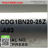 (D)Used*, CDG1BN20-25Z-A93 tube inner diameter 20mm Cylinder stroke 25mm, Compact Cylinder, กระบอกสูบแบบคอมแพ็ค, SMC