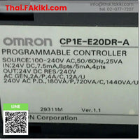 (D)Used*, CP1E-E20DR-A  AC100-240V Ver.1.1, CPU Module, ซีพียูโมดูล, OMRON