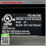 (B)Unused*, FS-N11N 2m, Fiber Optic Sensor, ไฟเบอร์ออปติกเซนเซอร์, KEYENCE