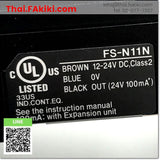 (C)Used, FS-N11N 2m, Fiber Optic Sensor, ไฟเบอร์ออปติกเซนเซอร์, KEYENCE