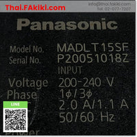 (D)Used*, MADLT15SF AC200V 0.2kW, Servo Amplifier, ชุดควบคุมการขับเคลื่อนเซอร์โว, PANASONIC
