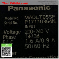 (D)Used*, MADLT05SF AC200V 0.2kW, Servo Amplifier, ชุดควบคุมการขับเคลื่อนเซอร์โว, PANASONIC