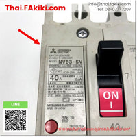 (C)Used, NV63-SV  3P 40A, Earth Leakage Circuit Breaker, เบรกเกอร์โนฟิวส์, MITSUBISHI