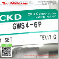 (B)Unused*, GWS4-6P Applicable Tubeφ4 ,Connection joint diameter 6mm, One-Touch Couplings, ข้อต่อแบบสัมผัสเดียว, CKD