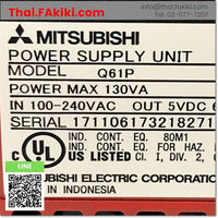 (C)Used, Q61P AC100-240V, Power Supply Module, พาวเวอร์ซัพพลาย, MITSUBISHI