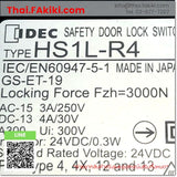 (B)Unused*, HS1L-R4, Safety Door Switches, สวิตช์ประตูนิรภัย, IDEC