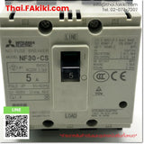 (B)Unused*, NF30-CS 3P 5A, No-Fuse Breaker, เบรกเกอร์โนฟิวส์, MITSUBISHI