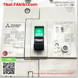 (B)Unused*, NV250-CV AC100-440V 3P 225A, Earth Leakage Circuit Breaker, เบรกเกอร์ป้องกันไฟฟ้ารั่ว, MITSUBISHI