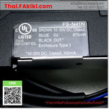(A)Unused, FS-N41N, Digital fiber Sensor, ดิจิตอลไฟเบอร์เซนเซอร์, KEYENCE