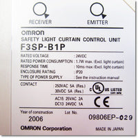Japan (A)Unused,F3SP-B1P　ライトカーテンコントロールユニット DC24V ,Safety Light Curtain,OMRON