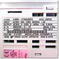 Japan (A)Unused,CIMR-V7NA20P2　三相200V インバーター 0.2kW ,Yaskawa,Yaskawa