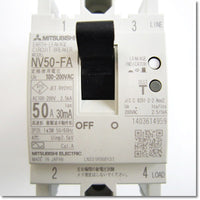 Japan (A)Unused,NV50-FA 2P 50A 30mA AC100-200V  制御盤用 漏電遮断器 ,Earth Leakage Circuit Breaker 2-Pole,MITSUBISHI