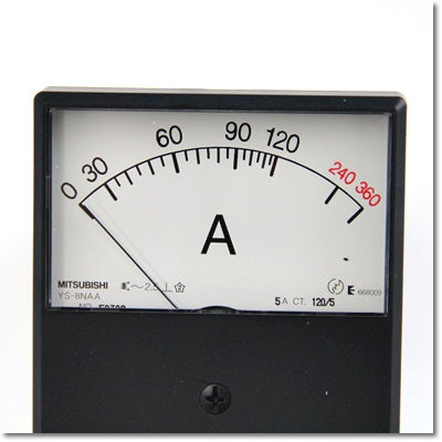 Japan (A)Unused,YS-8NAA 5A 0-120-360A CT 120/5A B Japanese equipment,Ammeter,MITSUBISHI 