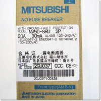Japan (A)Unused,NV50-SRU 2P 20A 30mA Japanese manufacturer ,Earth Leakage Circuit Breaker 2-Pole,MITSUBISHI 