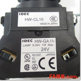 Japan (A)Unused,HW1L-M110Q4Y φ22 照光押ボタンスイッチ 丸平形 1a AC/DC24V,Illuminated Push Button Switch,IDEC