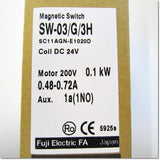Japan (A)Unused,SW-03/G/3H DC24V 0.48-0.72A 0.1KW  電磁開閉器 3ヒートエレメントサーマルリレー付 ,Irreversible Type Electromagnetic Switch,Fuji