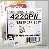 Japan (A)Unused,4220PW  防水パネルコンセント[セット品] 接地形3P 20A 250V ,Outlet / Lighting Eachine,Other