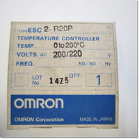 Japan (A)Unused,E5C2-R20P 0-200℃ AC200/220V  電子温度調節器 ,E5C (48 × 48mm),OMRON