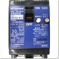Japan (A)Unused,NV50-KC,2P,30A,30mA Japanese ,Earth Leakage Circuit Breaker 2-Pole,MITSUBISHI 