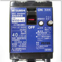 Japan (A)Unused,NV50-KC,2P,40A,30mA Japanese ,Earth Leakage Circuit Breaker 2-Pole,MITSUBISHI 