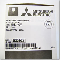 Japan (A)Unused,NV63-NCV,3P,30A,30mA Japanese Japanese Earth Leakage Breaker 3-Pole,MITSUBISHI 