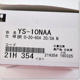 Japan (A)Unused,YS-10NAA 5A 0-20-60A CT 20/5A BR 交流電流計 3倍延長　赤針 ,Ammeter,MITSUBISHI