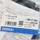 Japan (A)Unused,D4F-420-5D　小形セーフティ・リミットスイッチ ,Limit Switch,OMRON