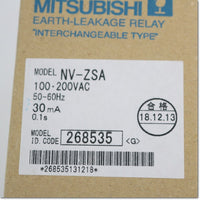 Japan (A)Unused,NV-ZSA 100/200VAC 30mA　互換形漏電リレー 0.1s ,Protection Relay,MITSUBISHI
