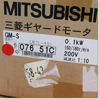 Japan (A)Unused Sale,GM-S AC200V　ギヤードモータ 0.1kw 減速比1/10 ,Geared Motor,MITSUBISHI