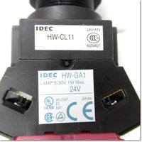 Japan (A)Unused,HW3L-A111Q4W φ22 automatic switch 1a1b AC/DC24V 乳白 ,Illuminated Push Button Switch,IDEC 