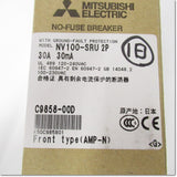 Japan (A)Unused,NV100-SRU,2P 30A 30mA  漏電保護付UL 489Listedノーヒューズ遮断器 ,Earth Leakage Circuit Breaker 2-Pole,MITSUBISHI