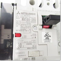 Japan (A)Unused,NV100-SRU,3P 30A 30mA AX-1LS SLT  漏電保護付UL 489Listedノーヒューズ遮断器 補助スイッチ付き ,Earth Leakage Breaker 3-Pole,MITSUBISHI