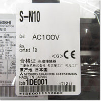 Japan (A)Unused,S-N10 AC100V 1a  電磁接触器 ,Electromagnetic Contactor,MITSUBISHI