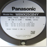 Japan (A)Unused,M8MX25GB4Y Japanese imported Japanese electric motor 200V 25W 80mm ,Induction Motor (Three-Phase),Panasonic 