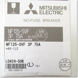 Japan (A)Unused,NF125-SVF,3P 75A AX-1LS　ノーヒューズ遮断器 補助スイッチ付 ,MCCB 3 Poles,MITSUBISHI