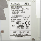 Japan (A)Unused,CP31FM/20W 1P 20A circuit protector 1-Pole,Fuji 