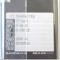 Japan (A)Unused,CT-54-G　計装用プラグイン形CT変換器 ,Signal Converter,M-SYSTEM