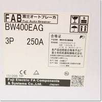 Japan (A)Unused Sale,BW400EAG 3P 250A MCCB 3 Poles,Fuji 