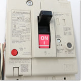 Japan (A)Unused,NV63-CV 2P 5A AX-1LS  漏電遮断器 補助スイッチ付き ,Earth Leakage Circuit Breaker 2-Pole,MITSUBISHI