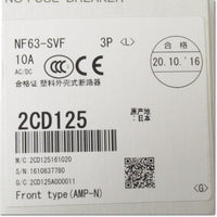 Japan (A)Unused,NF63-SVF,3P 10A　ノーヒューズ遮断器 ,MCCB 3 Poles,MITSUBISHI
