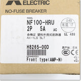 Japan (A)Unused,NF100-HRU,2P 5A AX-1LS-SLT Japanese equipment,MCCB 2-Pole,MITSUBISHI 