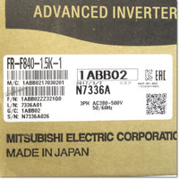 Japan (A)Unused,FR-F840-1.5K-1  インバータ 三相400V ,MITSUBISHI,MITSUBISHI