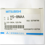 Japan (A)Unused,YS-8NAA 5A 0-120-360A CT120/5A BR  交流電流計 角形計器　3倍延長赤針付き ,Ammeter,MITSUBISHI